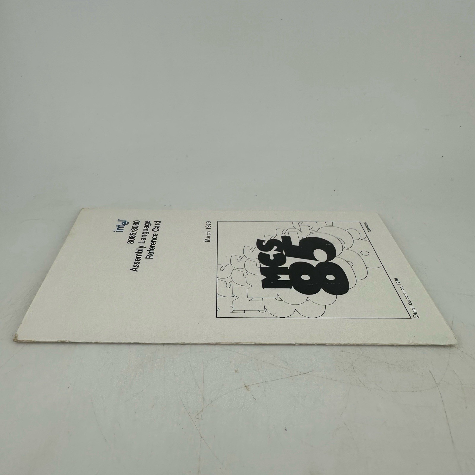 Intel 8085 8080 MCS-85 Assembly Language Reference Card March 1979 Original