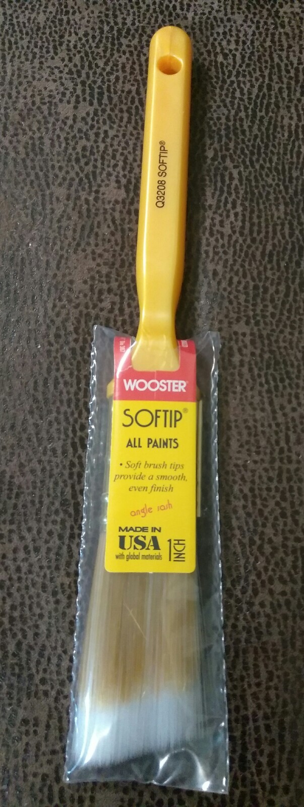 Lot of 12 Wooster 1" Softip Nylon Poly Angle Sach Paint Brush Q3208