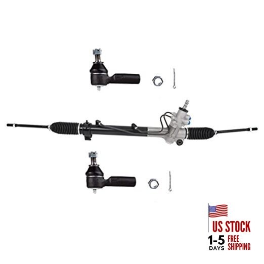 Power Steering Rack and Pinion Complete Assembly And 2*Outer Tie Rods