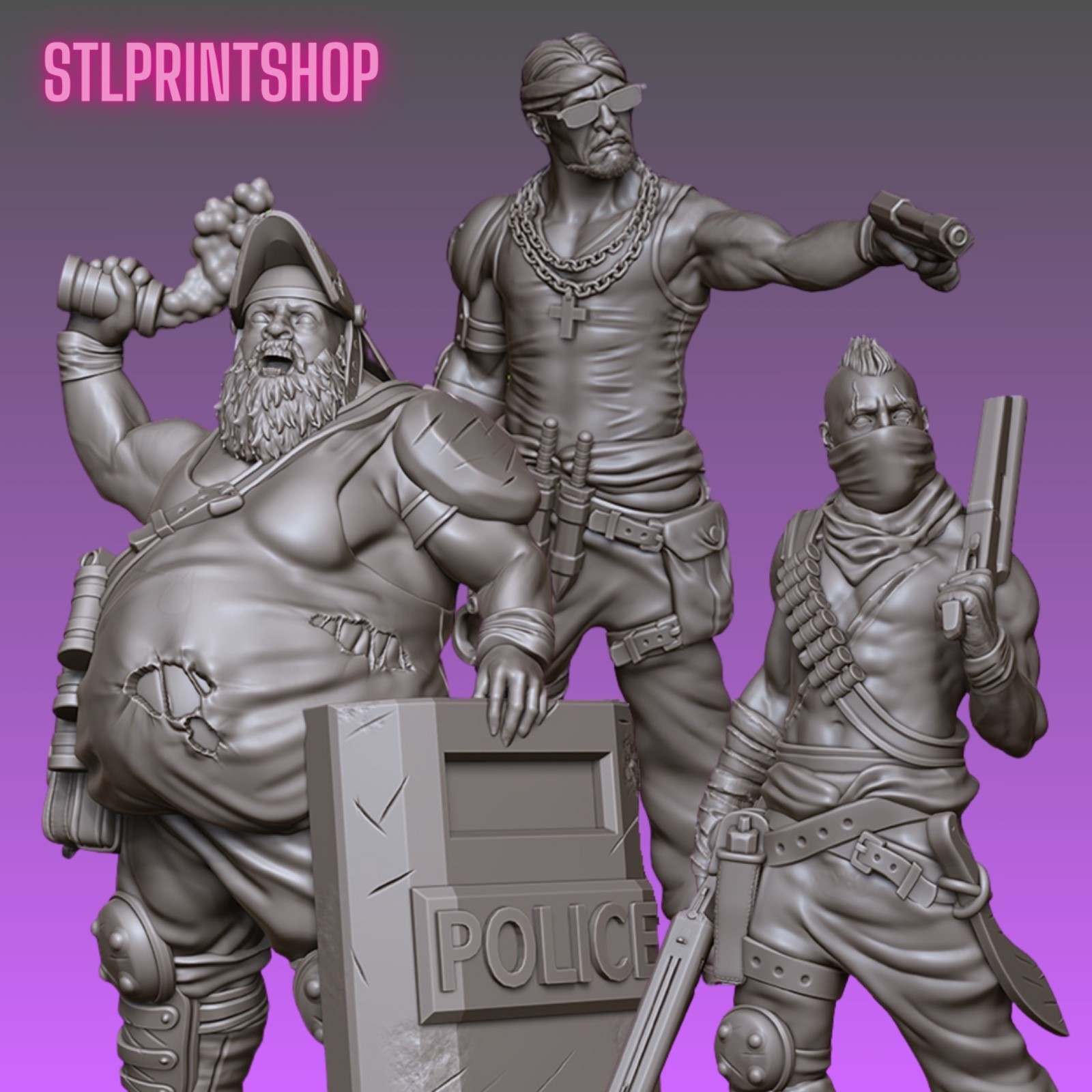 Prison Riot - Aftermath Studios 28mm 32mm Scale Miniatures
