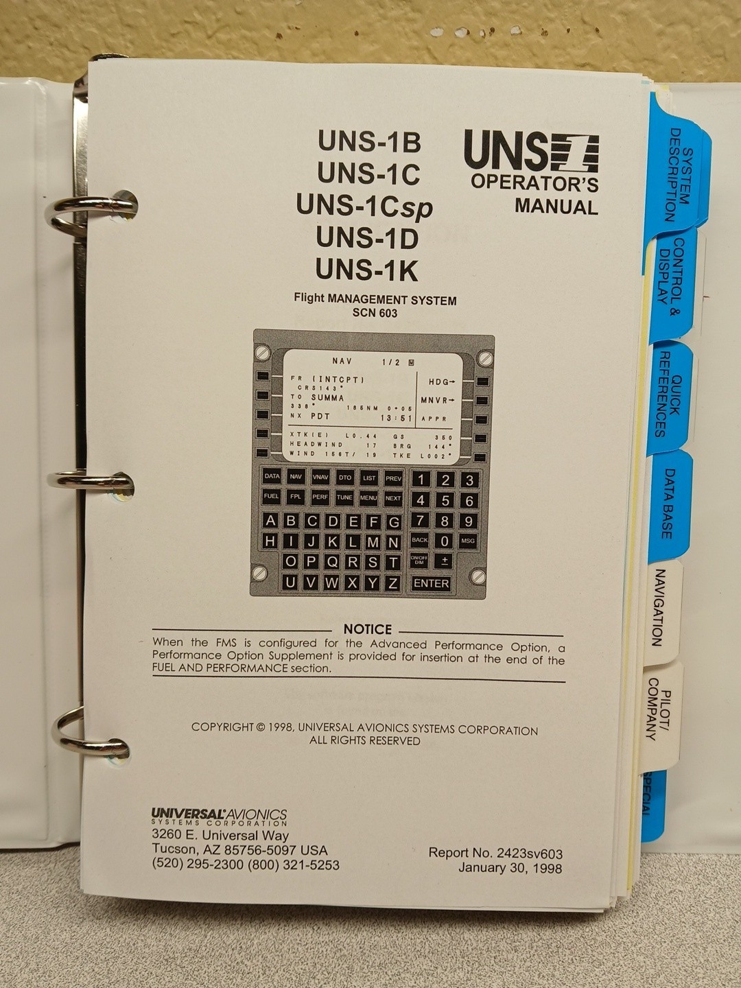 Operator's Manual: Universal UNS-1B, UNS-1C, UNS-1Csp, UNS-1D & UNS-1K