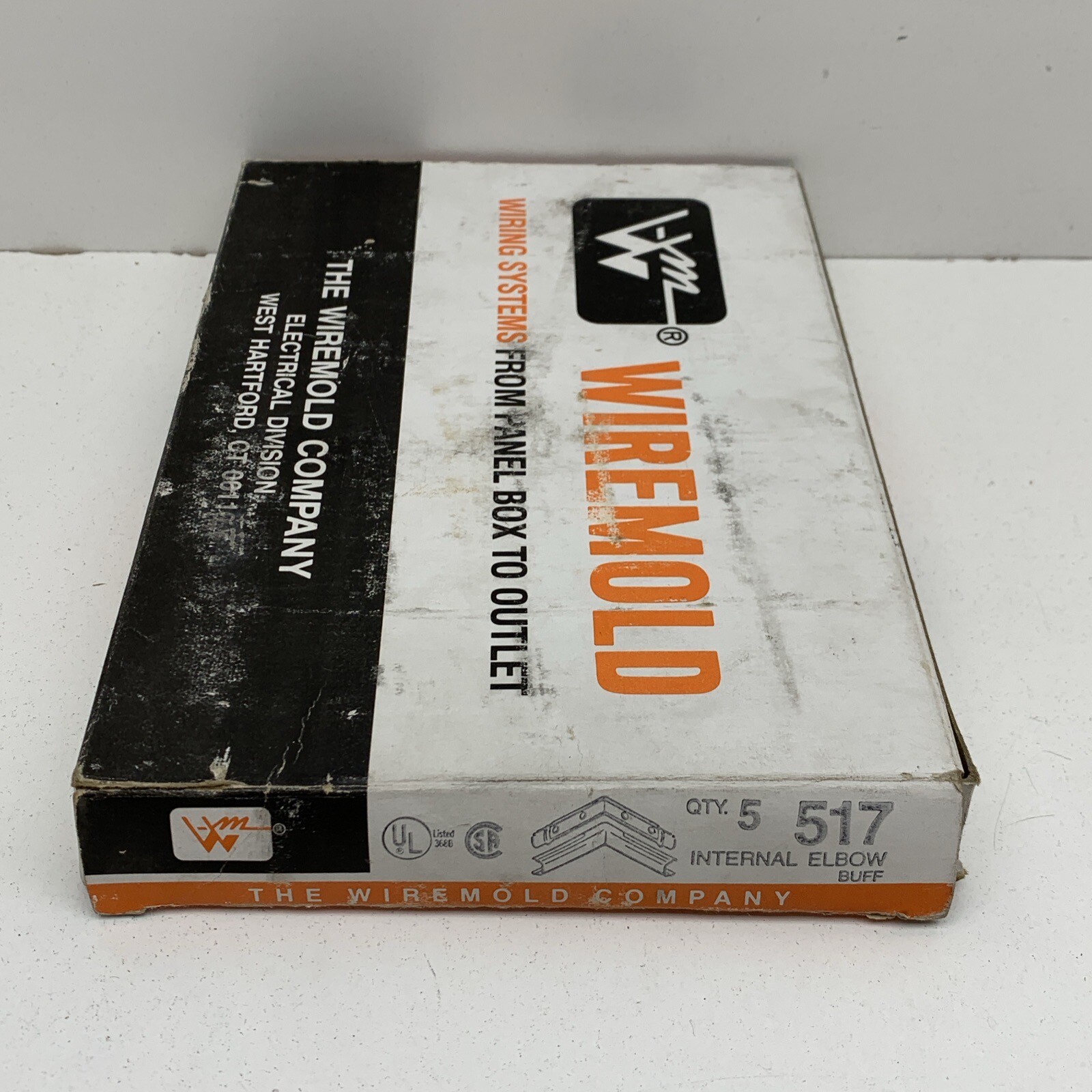 (3-Pack) Wiremold 517 Internal Elbow Fitting 90° Buff Older Style for 500 Series