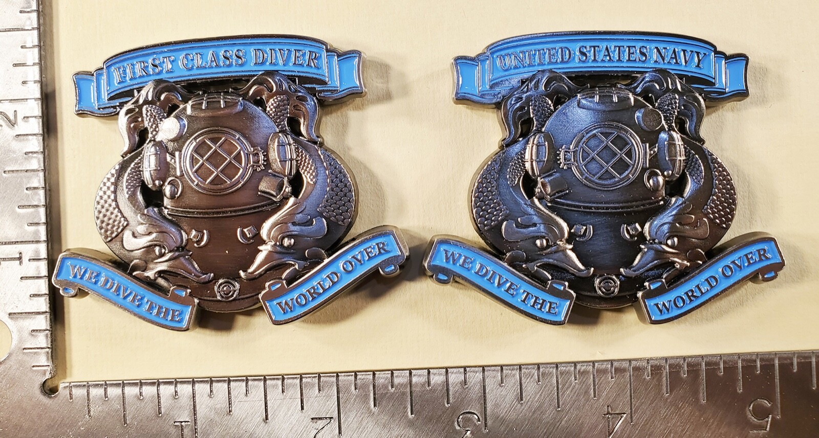 US NAVY FIRST CLASS DIVER 2" COMMEMORATIVE CHALLENGE COIN OCPM 127