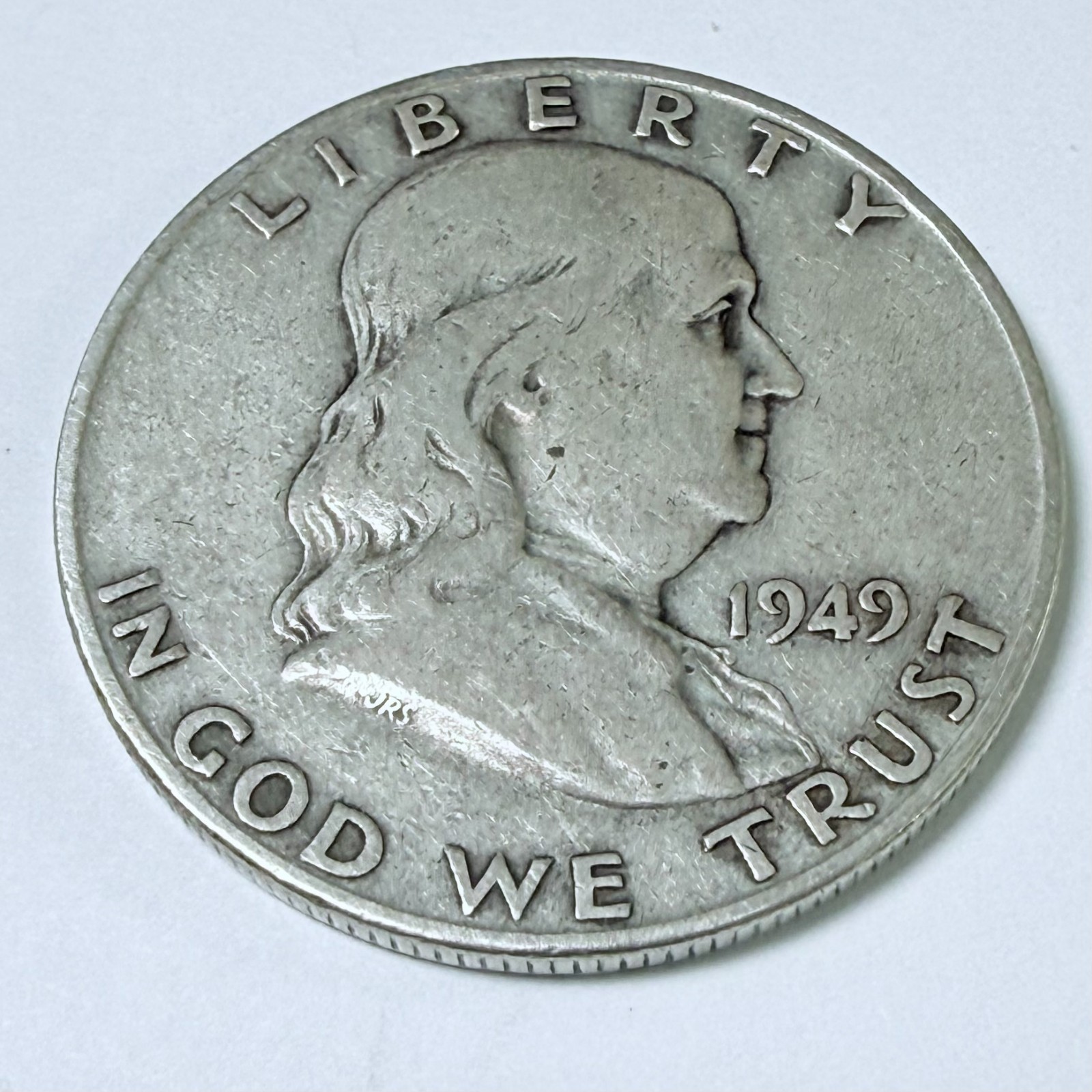 1949 D Franklin Half Dollar 90% Silver FINE CONDITION #6821
