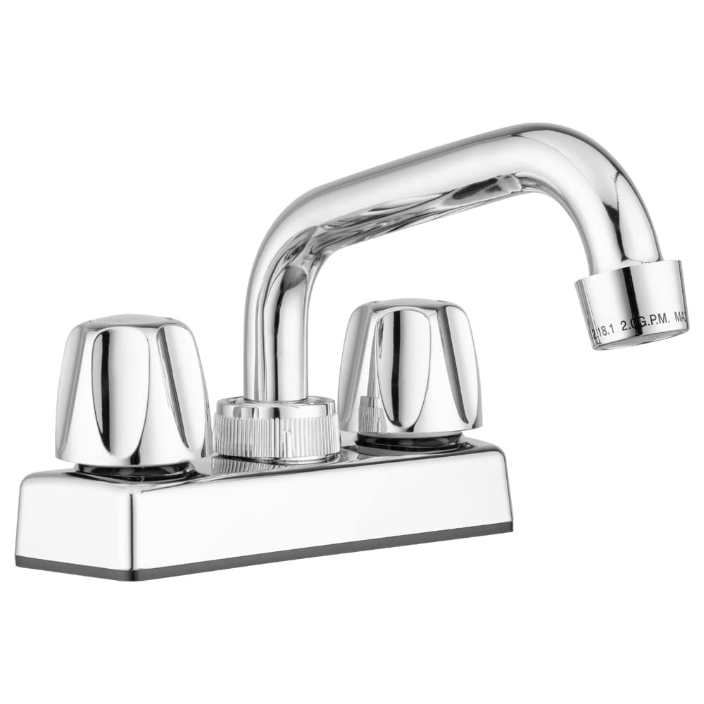 Pacific Bay Lynden Utility Laundry Faucet, Swivel Stainless Spout Chrome