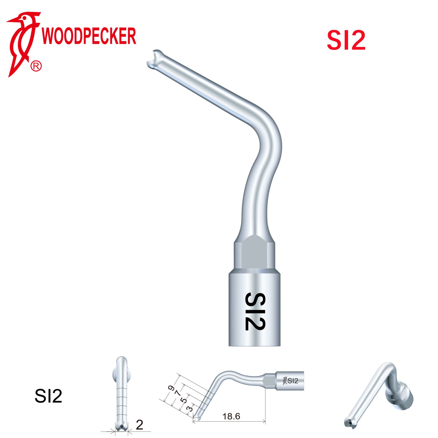 Woodpecker Dental Perio Bone Surgery Tips SI2 for Surgic Smart  & AI Surgery