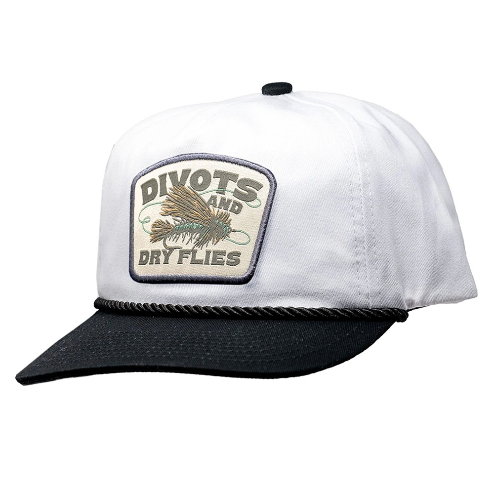 NEW Pins & Aces Heritage Rope Divots & Dry Flies Snapback Hat Cap - Domino