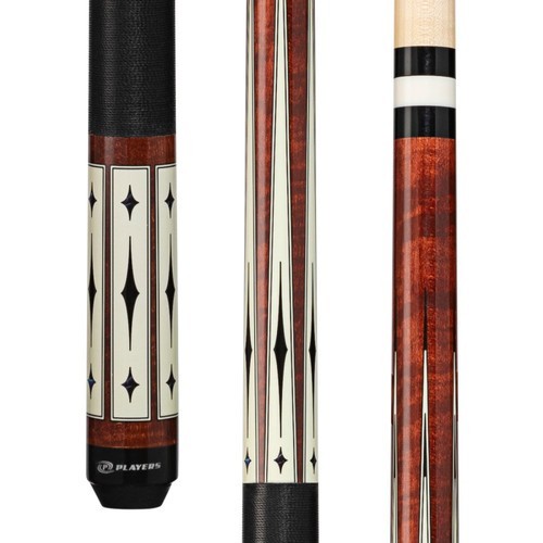 Players G4143 Pool Cue – Coffee-Stain Curly Maple, Linen Wrap, 18–21 oz