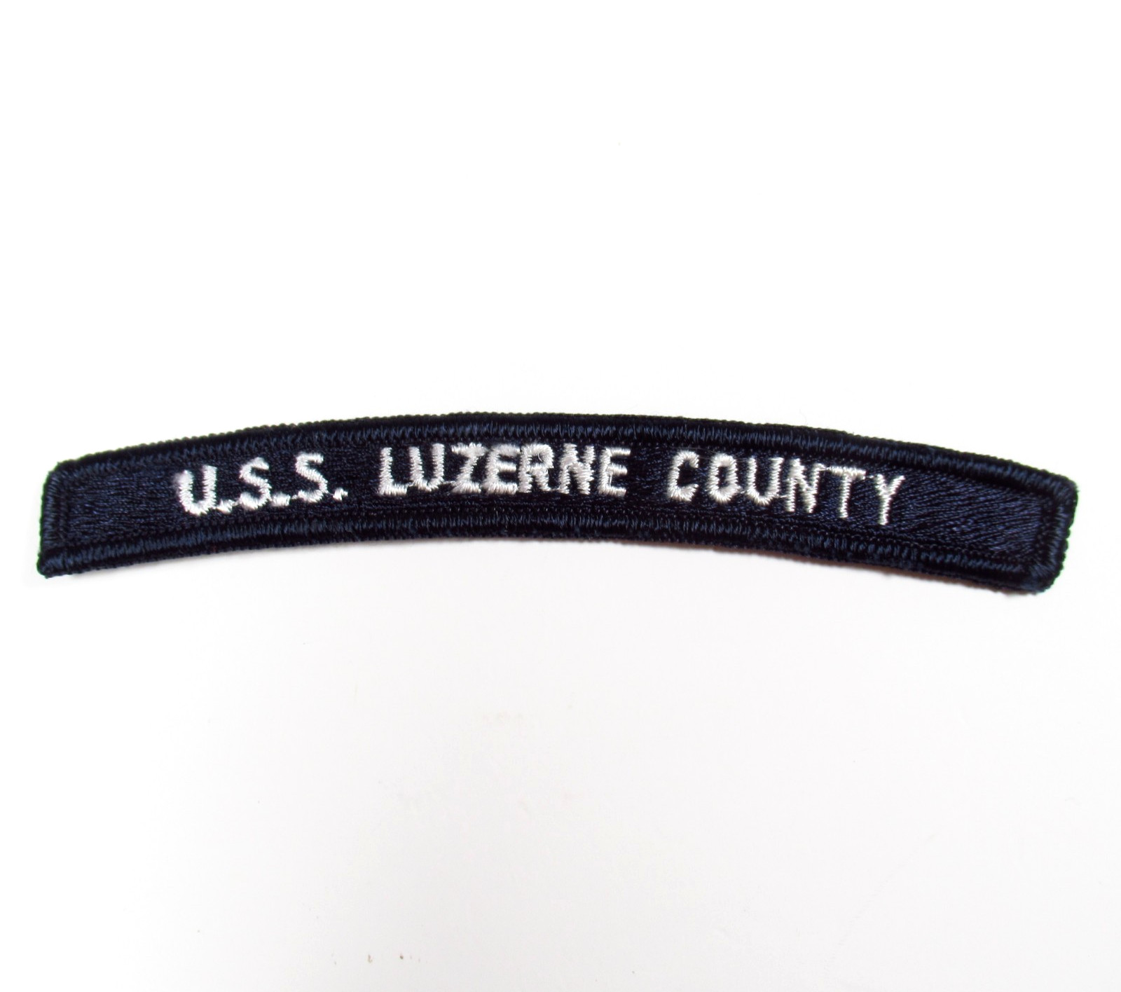 USS Luzerne County LST 902 Rocker Tab Patch Vintage US Navy WWII