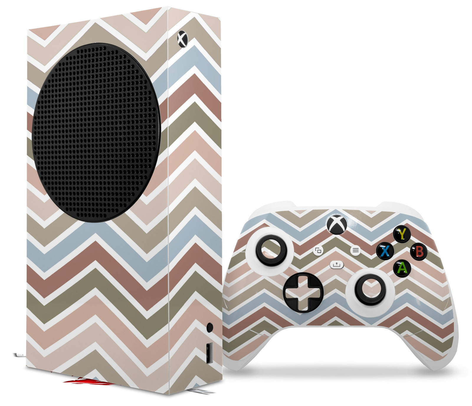 Skin Wrap for XBOX Series S Console Controller Zig Zag Colors 03