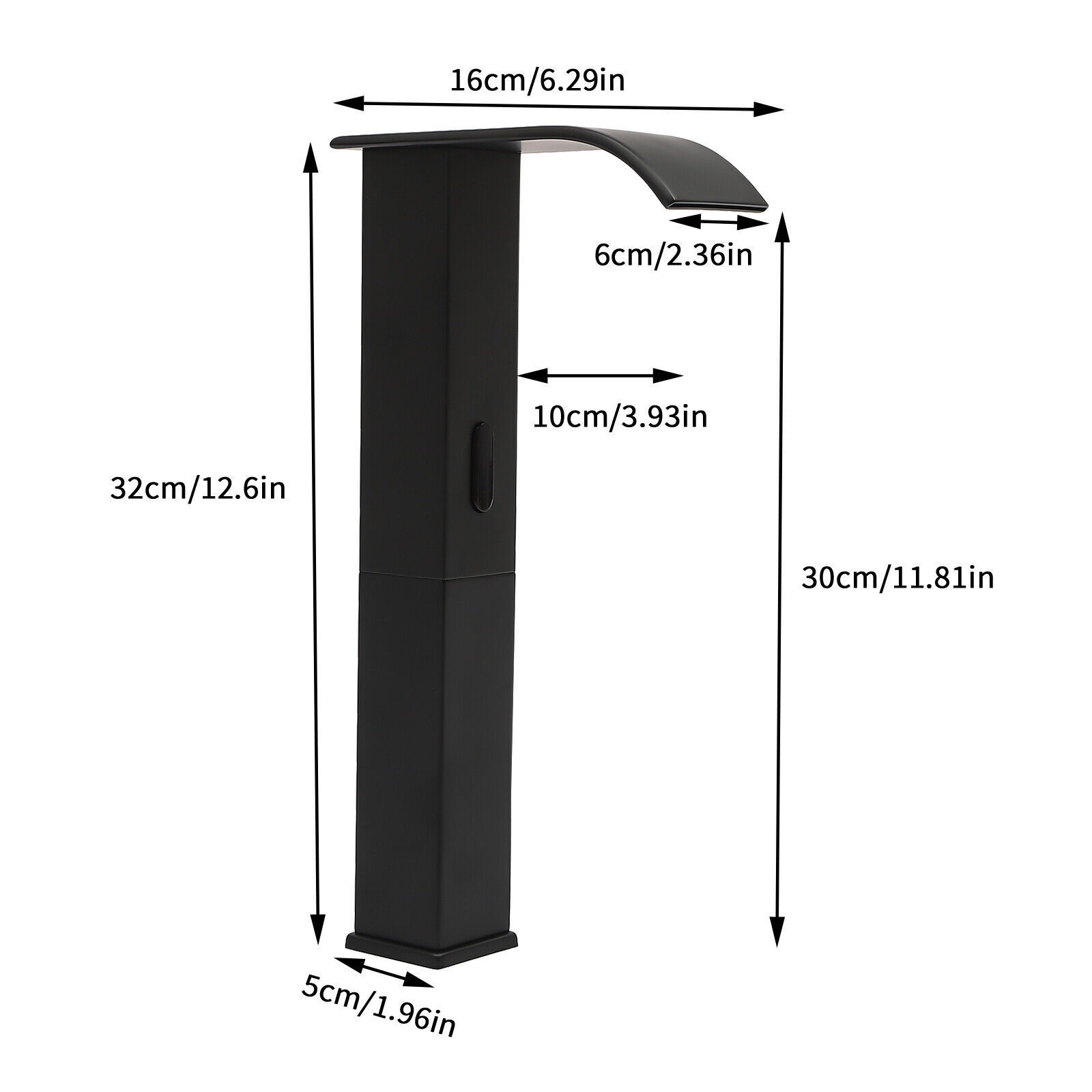Modern Kitchen Automatic Sensor Faucet Black With Temperature-regulating Valve