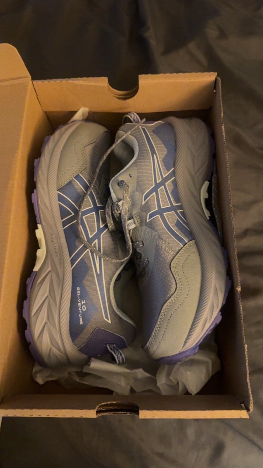 Size 7.5 - Asics Gel Venture 10 Wide Gravel Blue Violet W