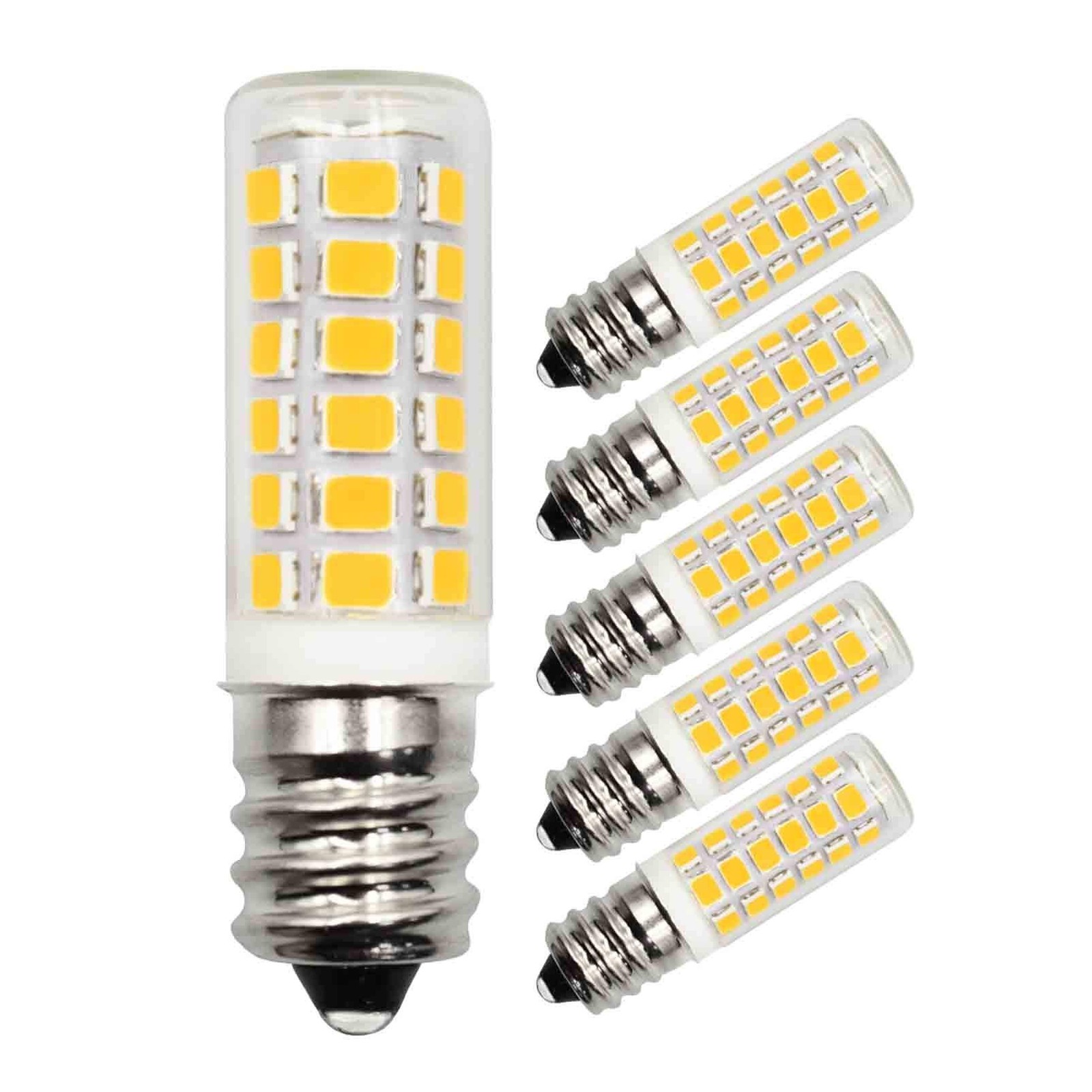 5 Pack E12 Led bulb 2W Equivalent to 20W 25W Warm White 3000K 300Lm AC 110V 1...