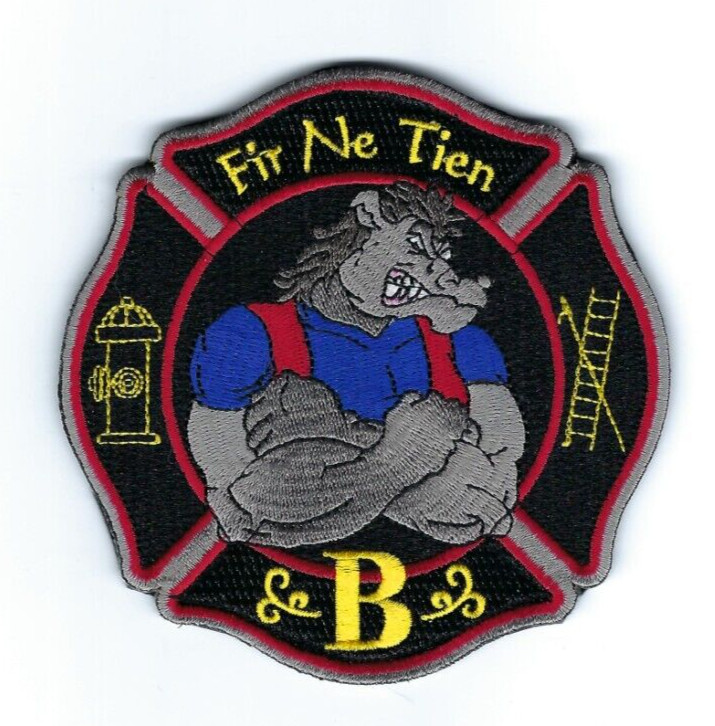 Fir Ne Tien 'B' (unknown city & state) Fire Dept. patch - NEW! *VELCR0 BACK*