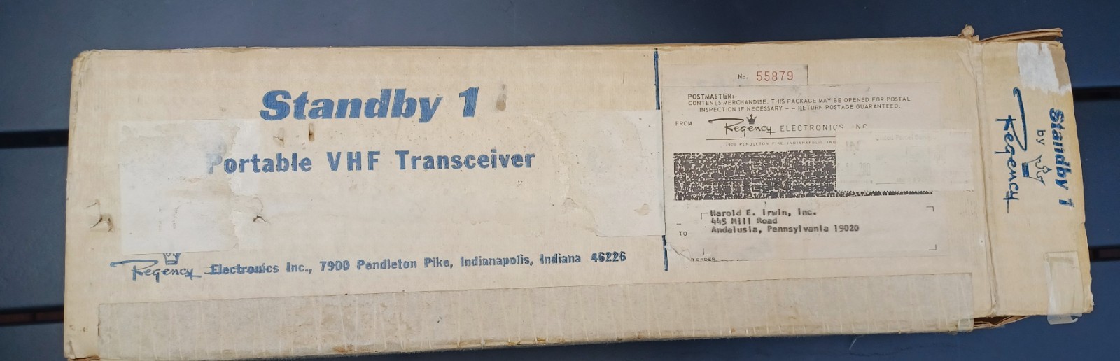 Regency Standby 1 Aviation Transceiver still in box