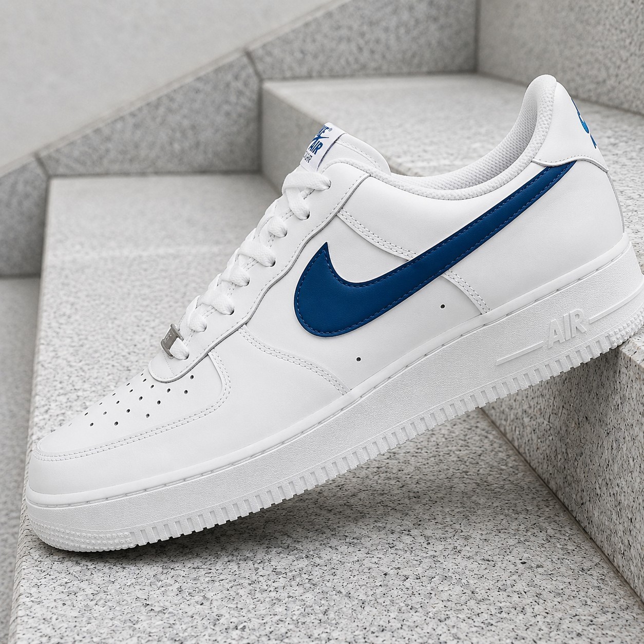 Nike Air Force 1 Low '07 White Court Blue FJ4146-123 Men New