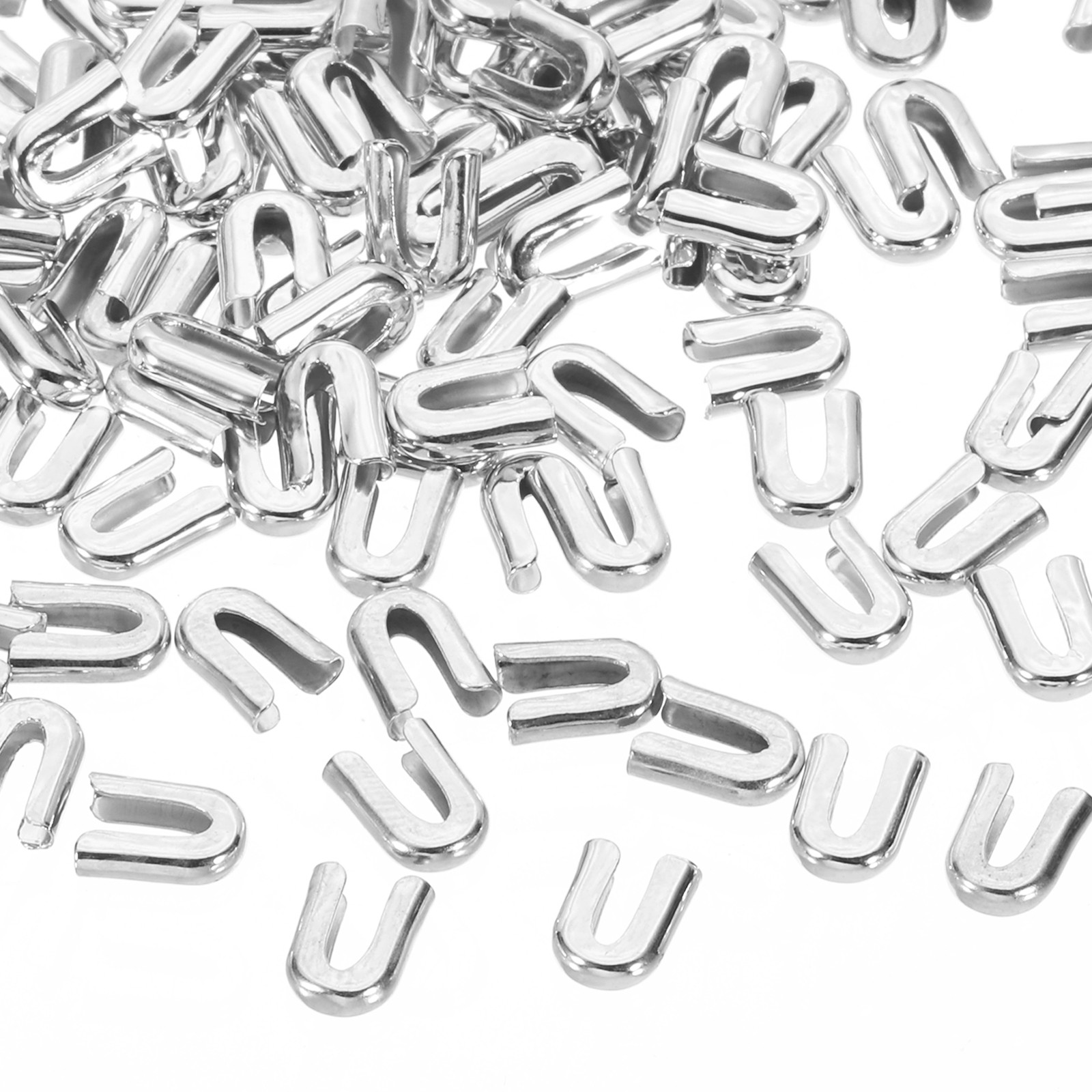 100Pcs 5mm 3/16inch Width Galvanized Carbon Steel Spiral Boning Tips for Sewing