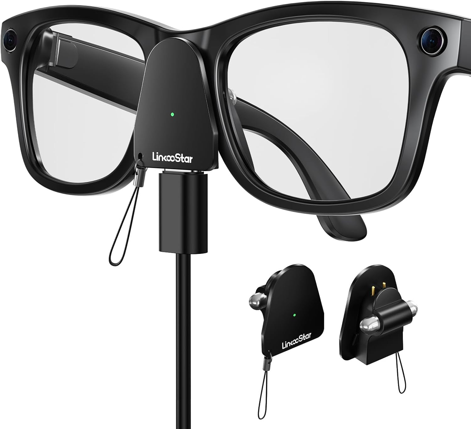 Charging Adapter for Ray-Ban & Oakley Meta Glasses, USB-C, 2 Pack