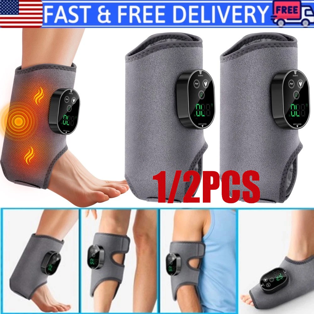 Cordless Foot Ankle Massager Relieve Ankle Pain 6 Heat Levels, 3 Vibration Modes