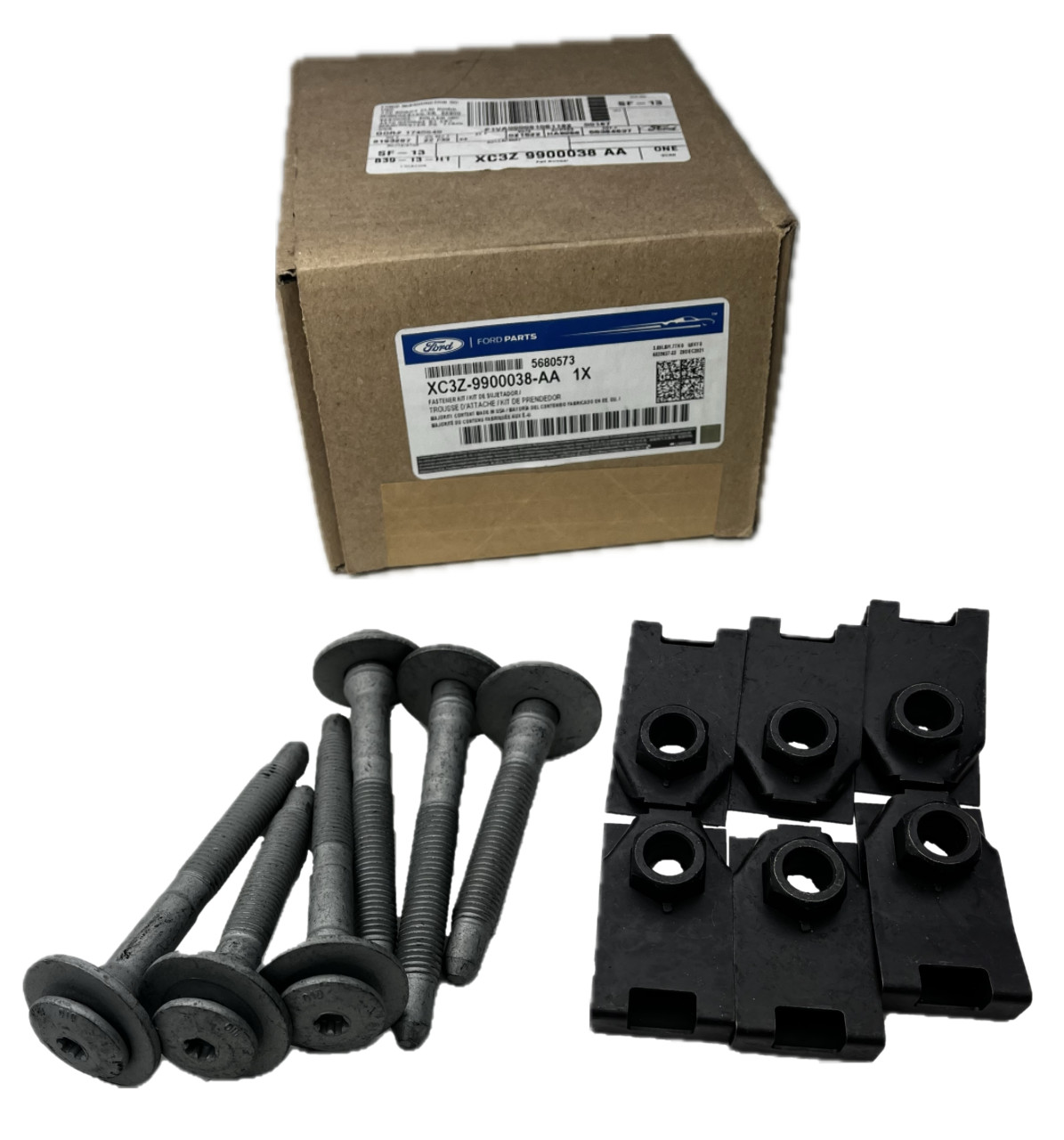 NEW OEM 99-16 Ford Super Duty Pickup Bed Mounting Kit 6 Bolts, 6 Nuts Clips