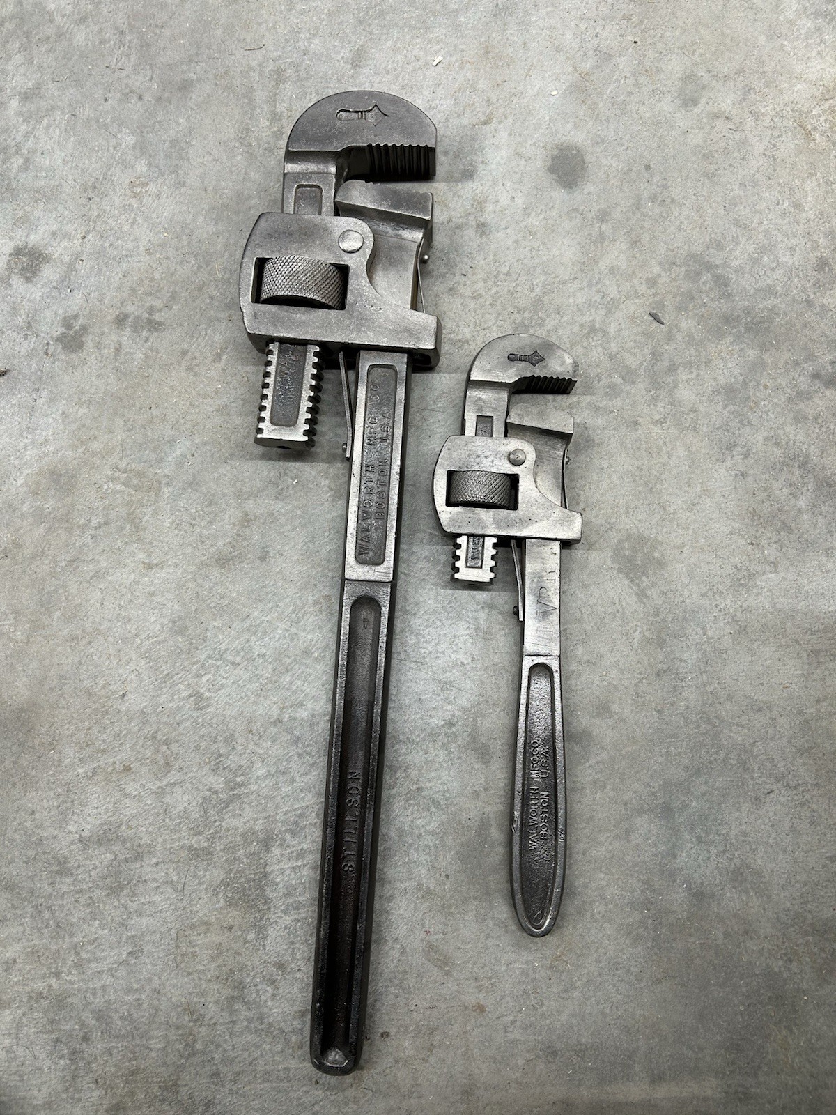 Stillson Walworth Pipe Wrenches 18” & 10”