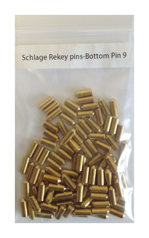 100 Pieces PC Schlage Rekey Bottom Pins #9 Locksmith Rekeying Pin Key Kits
