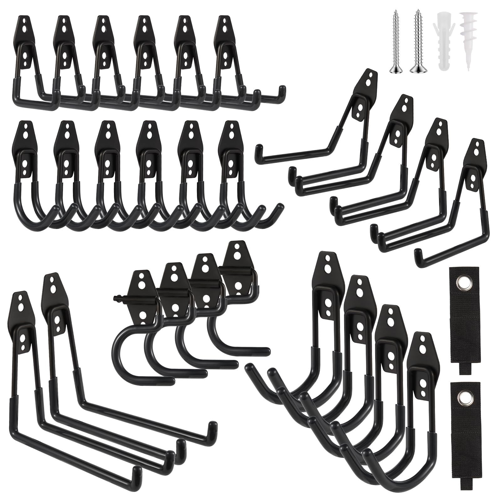 Garage Hook Heavy Duty Wall Storage Hangers, 28 Pack Garage Storage Hooks Ste...