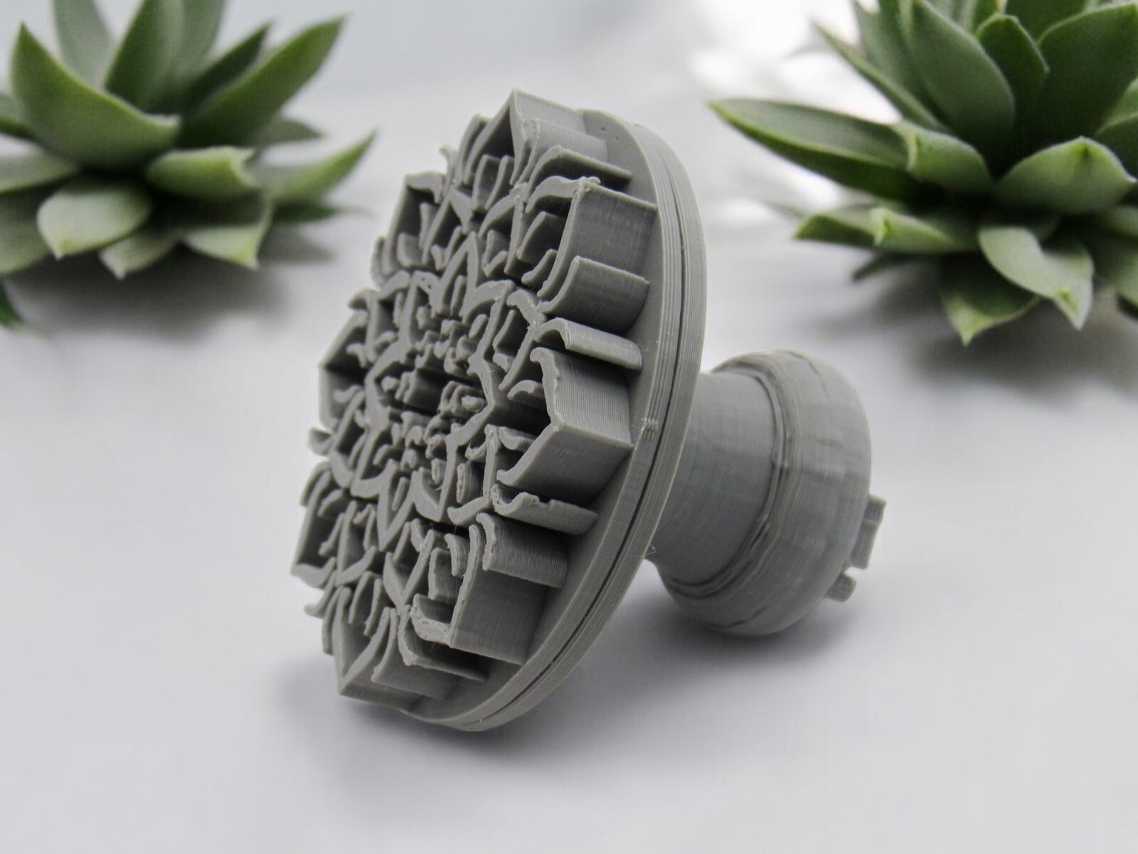 Mandala Clay Pottery Texture Stamp Accent Design 2