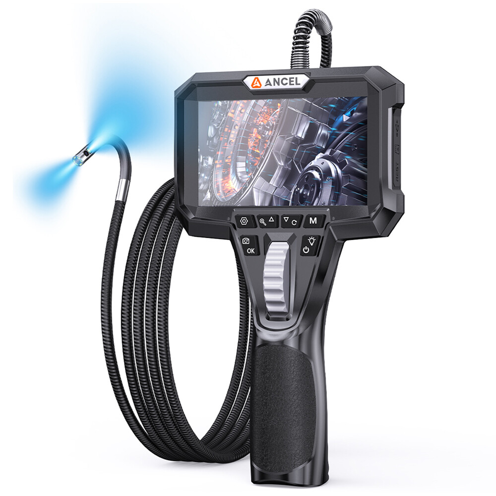ANCEL AN302 4.3'' 2-Way 6.5mm Articulating Borescope Endoscope Inspection Camera