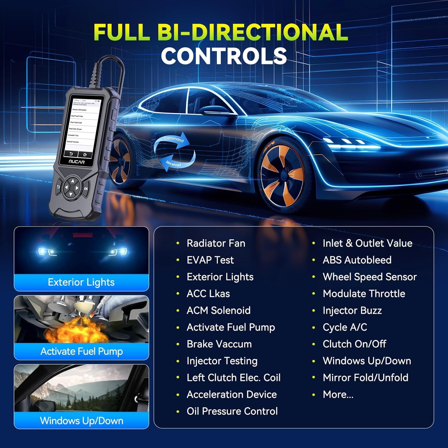 Full System Car Diagnostic Scanner Bidirectional OBD2 Tool