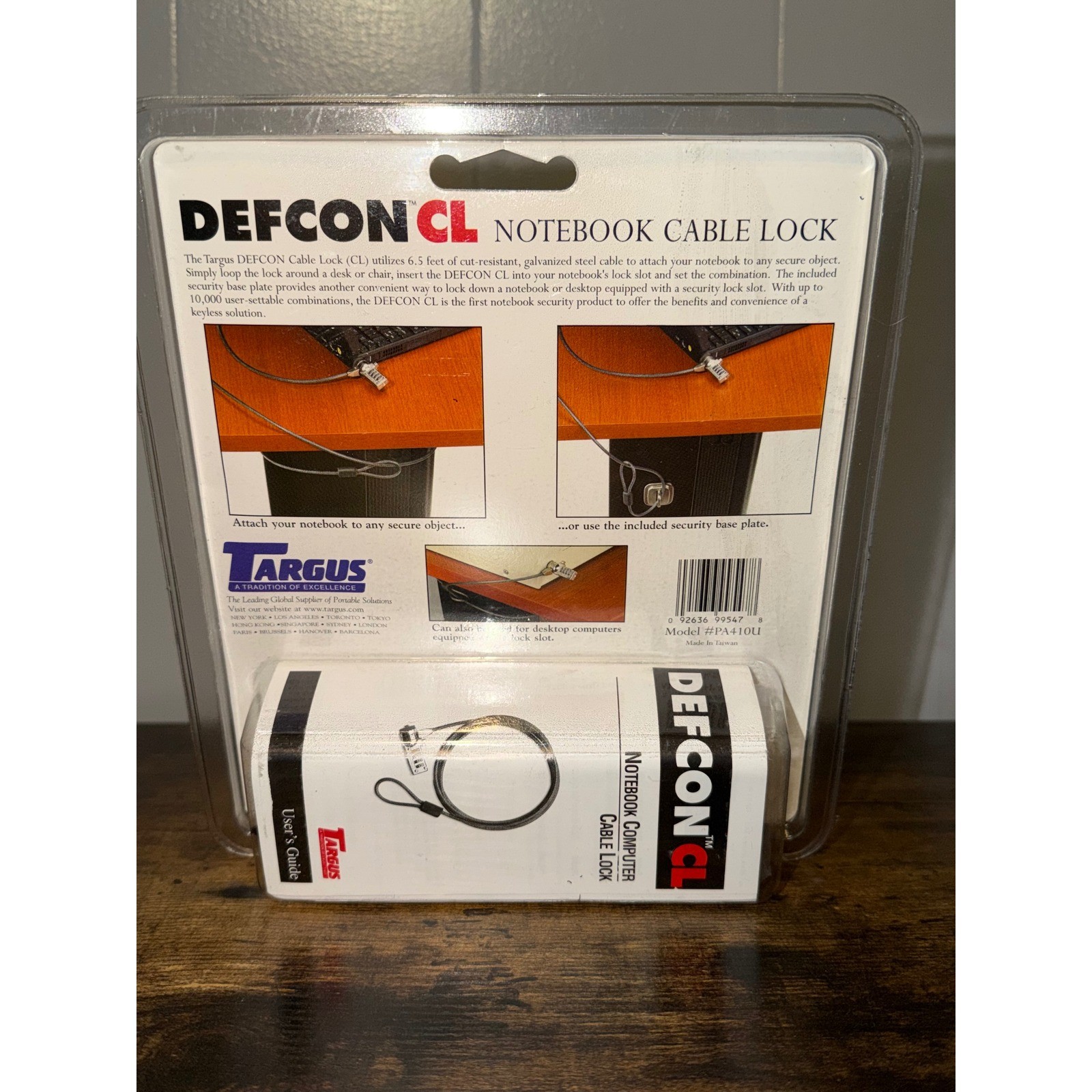 Targus DEFCON CL Notebook Cable Lock PA410U 6.5ft Combination Laptop Security