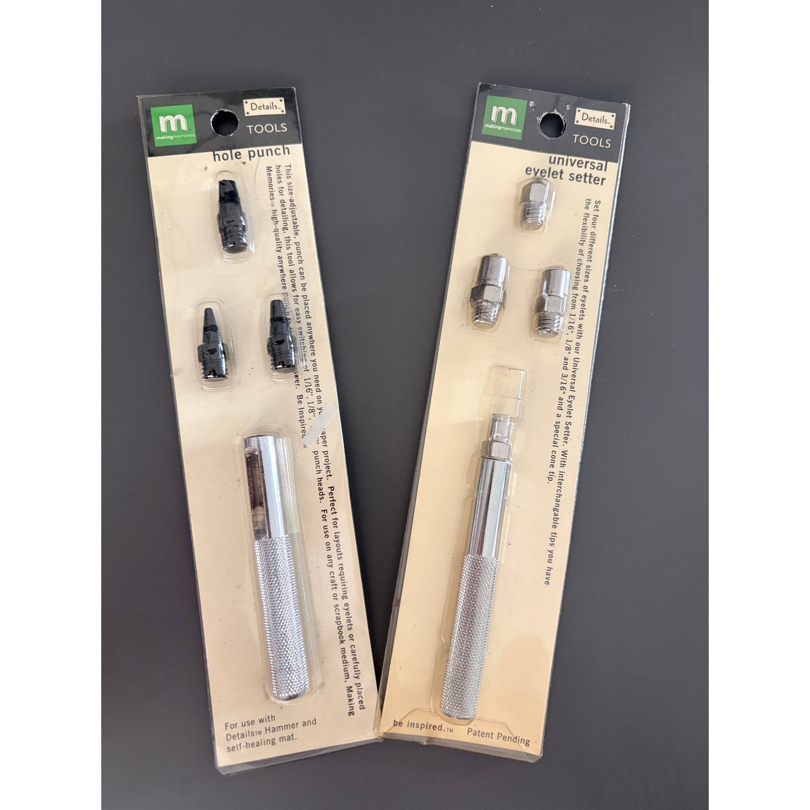 Making Memories Hole Punch & Eyelet Setter Set OS Silver Black