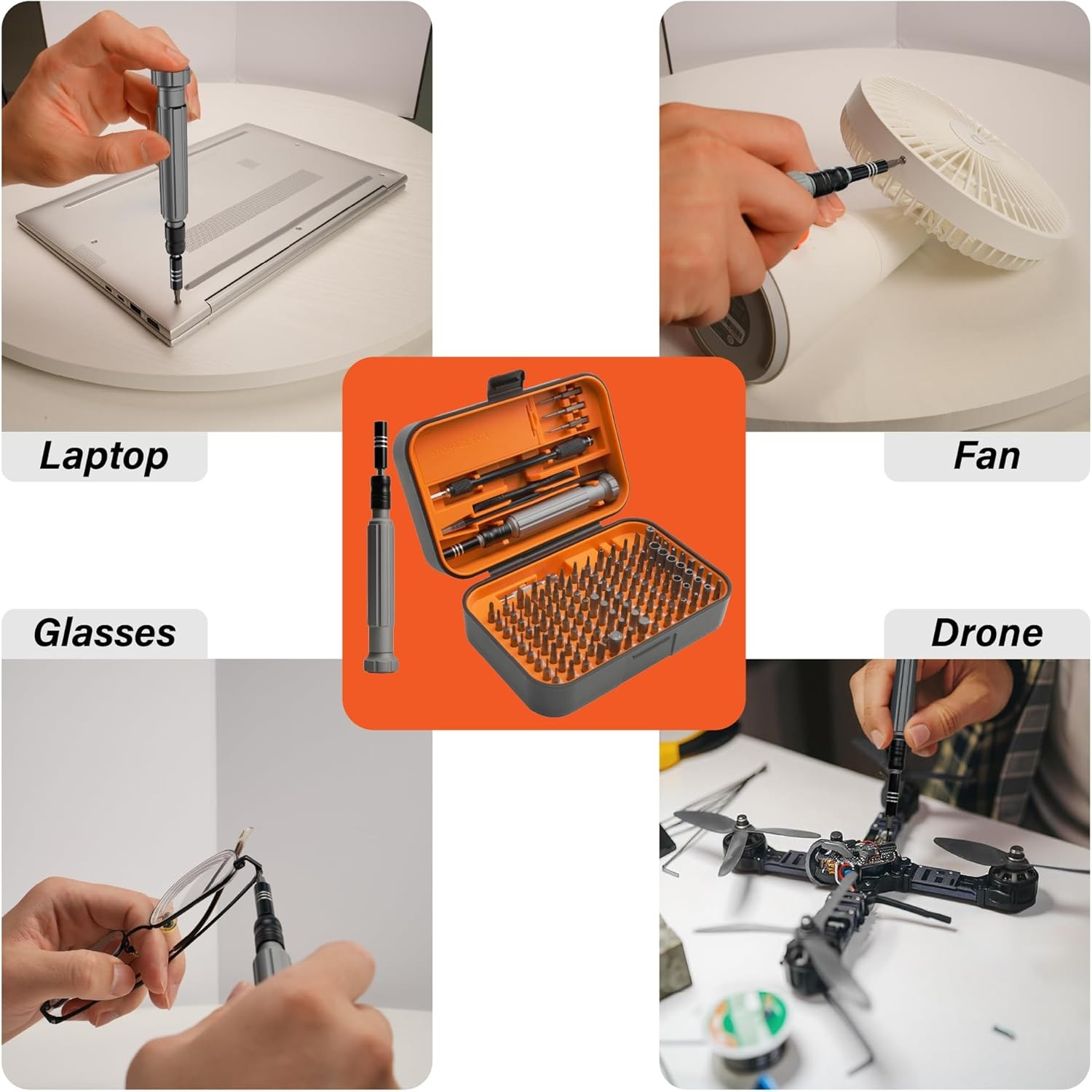 150Piece Electronics Repair Kit Precision Screwdriver Set S2 Bits with Case