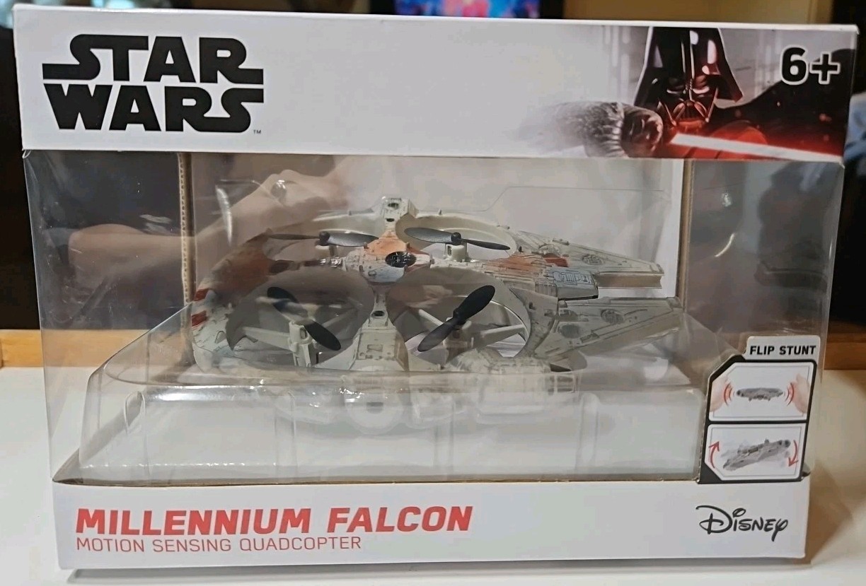 Disney Star Wars Millennium Falcon Motion Sensing Stunt Drone Quadcopter NEW