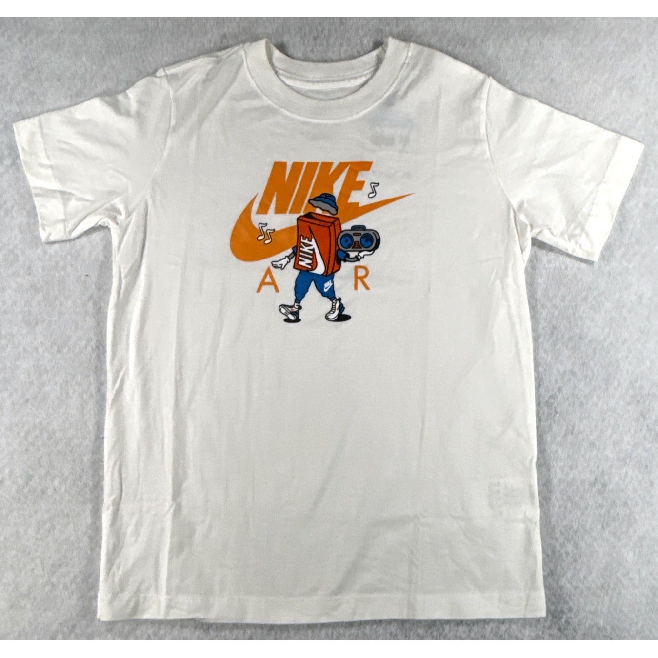 Nike Air Youth Medium White Cartoon Sneaker Graphic T Shirt NWT