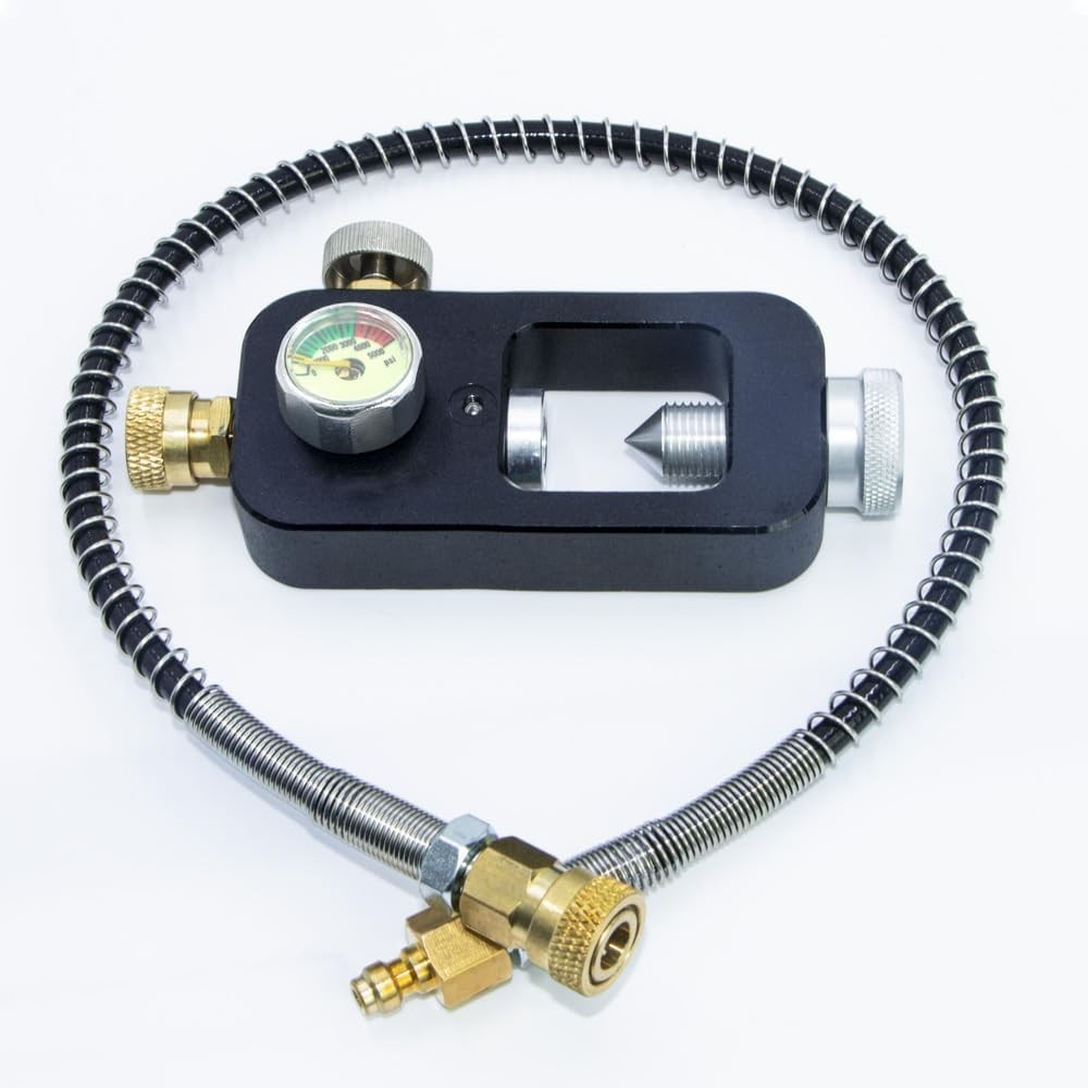 Valve Scuba Tank Adapter 4500 psi PCP Paintball Fill trumpet, black
