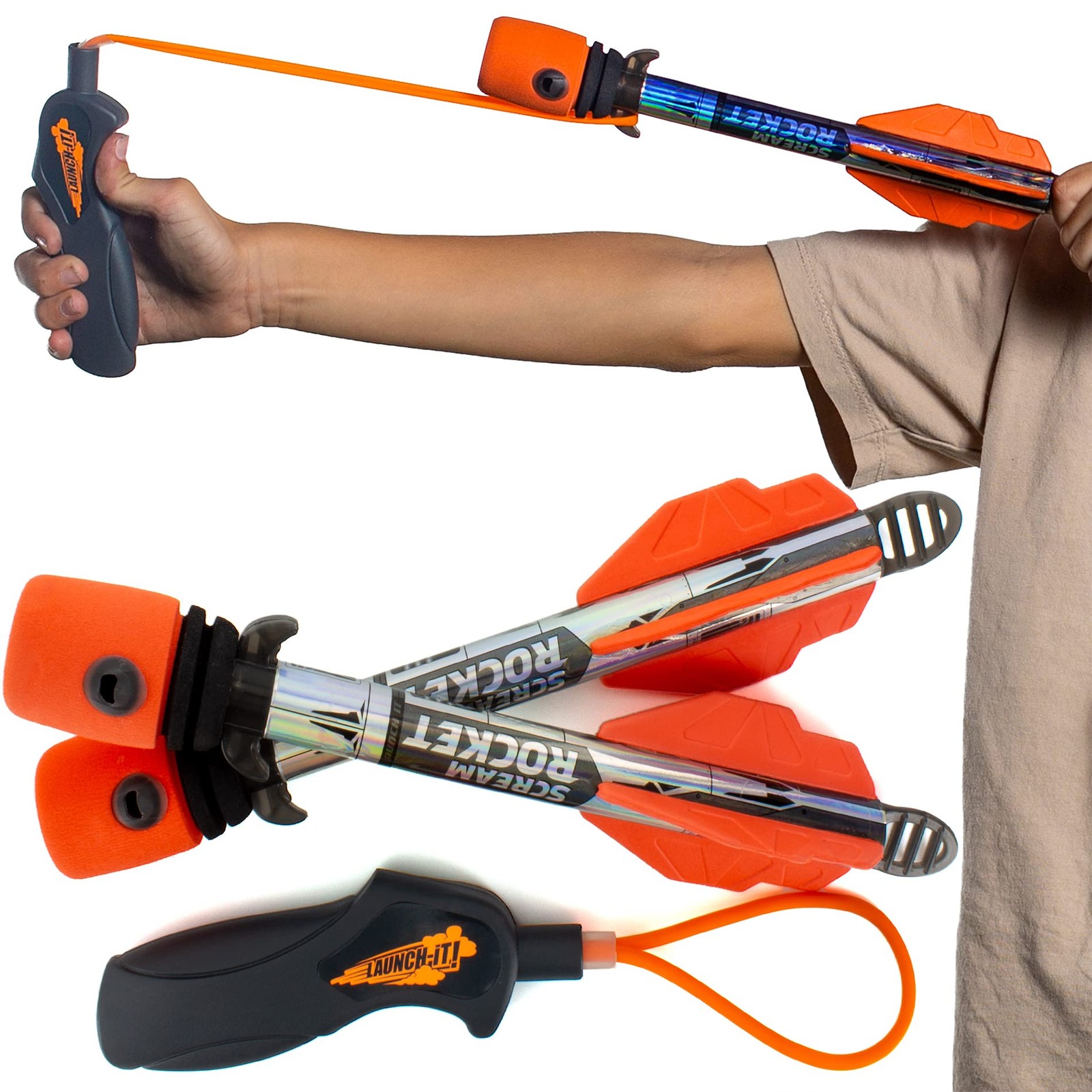 Toy Rocket Launcher for Kids: Outdoor Toys Slingshot Rocket Launchers