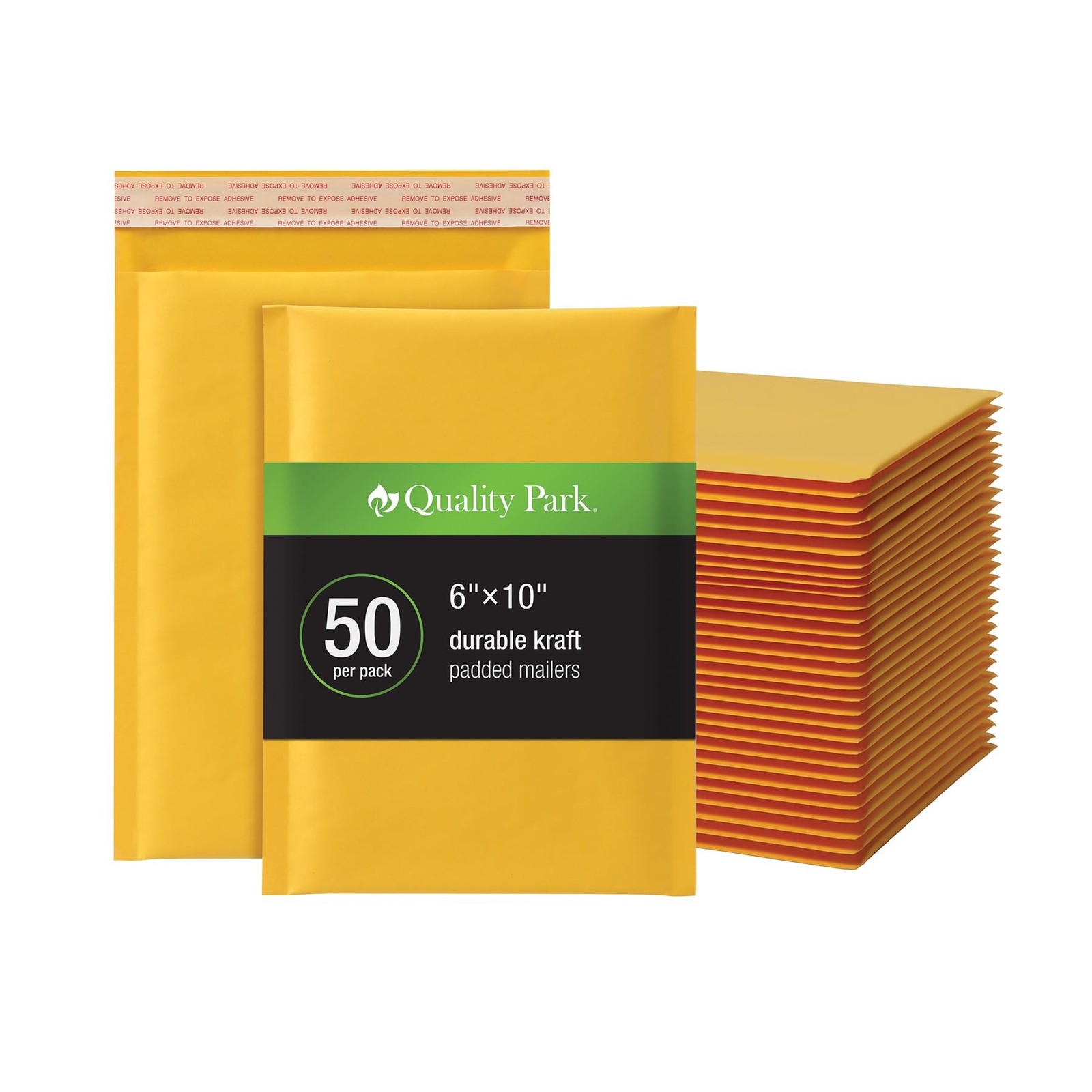 Quality Park Bubble Mailers, 6 x 9 Shipping Envelopes, Self-Seal, Durable Bro...