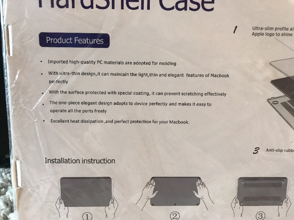 idoo Hardshell Case for Macbook Retina 13", black