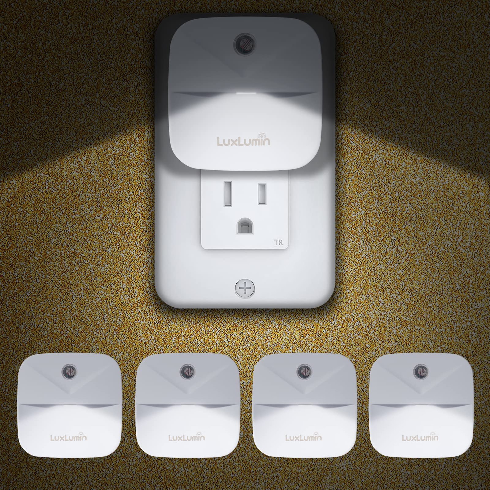LuxLumin LED Night Lights Plug into Wall with Smart Dusk-to-Dawn Sensor, Auto...