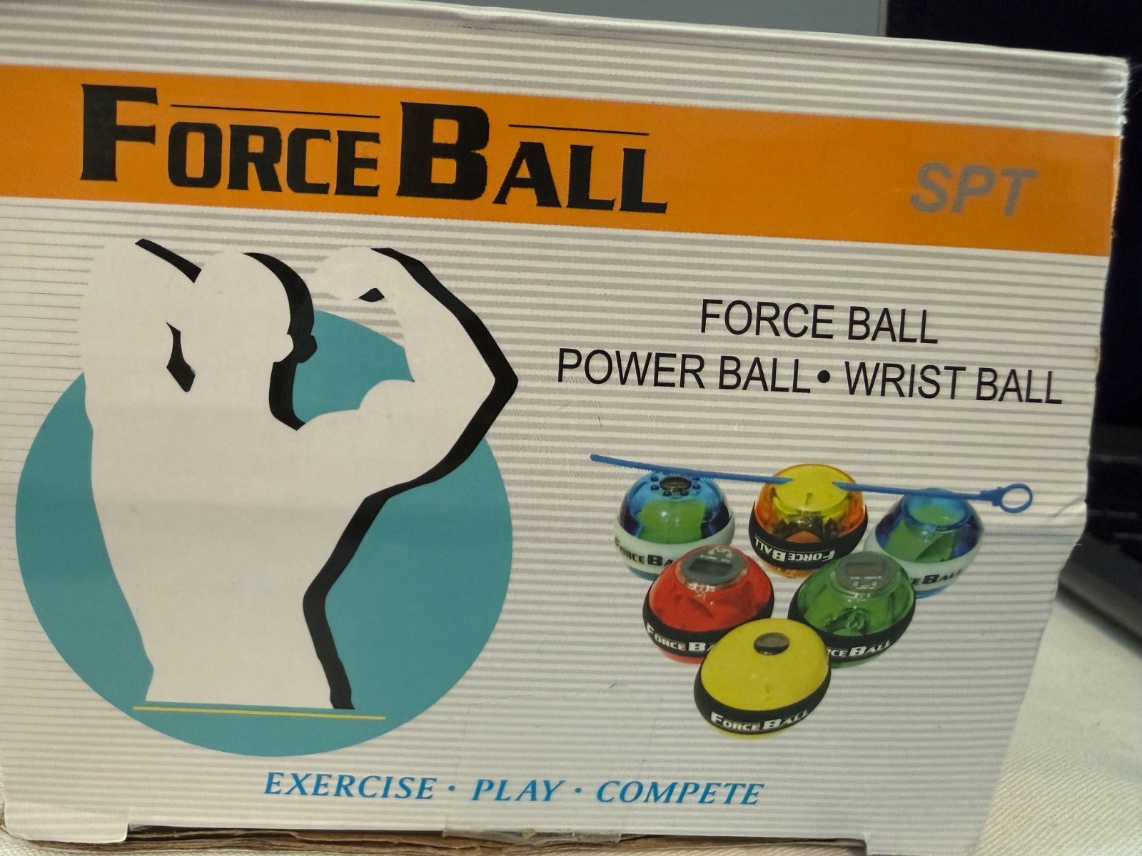 Force Ball Gyroscope Wrist Forearm Exerciser LED Hand Grip Strength Trainer NIB