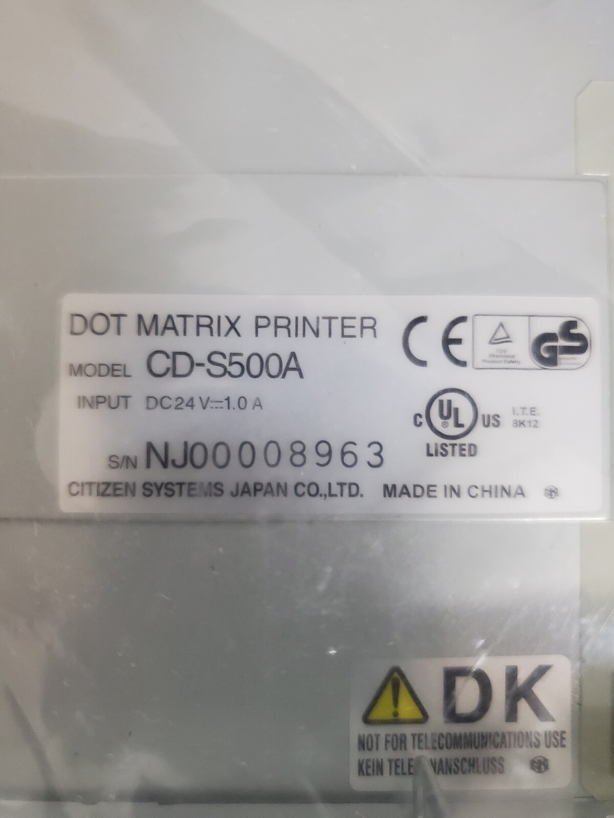 Citizen CD-S500A Dot Matrix POS Printer-