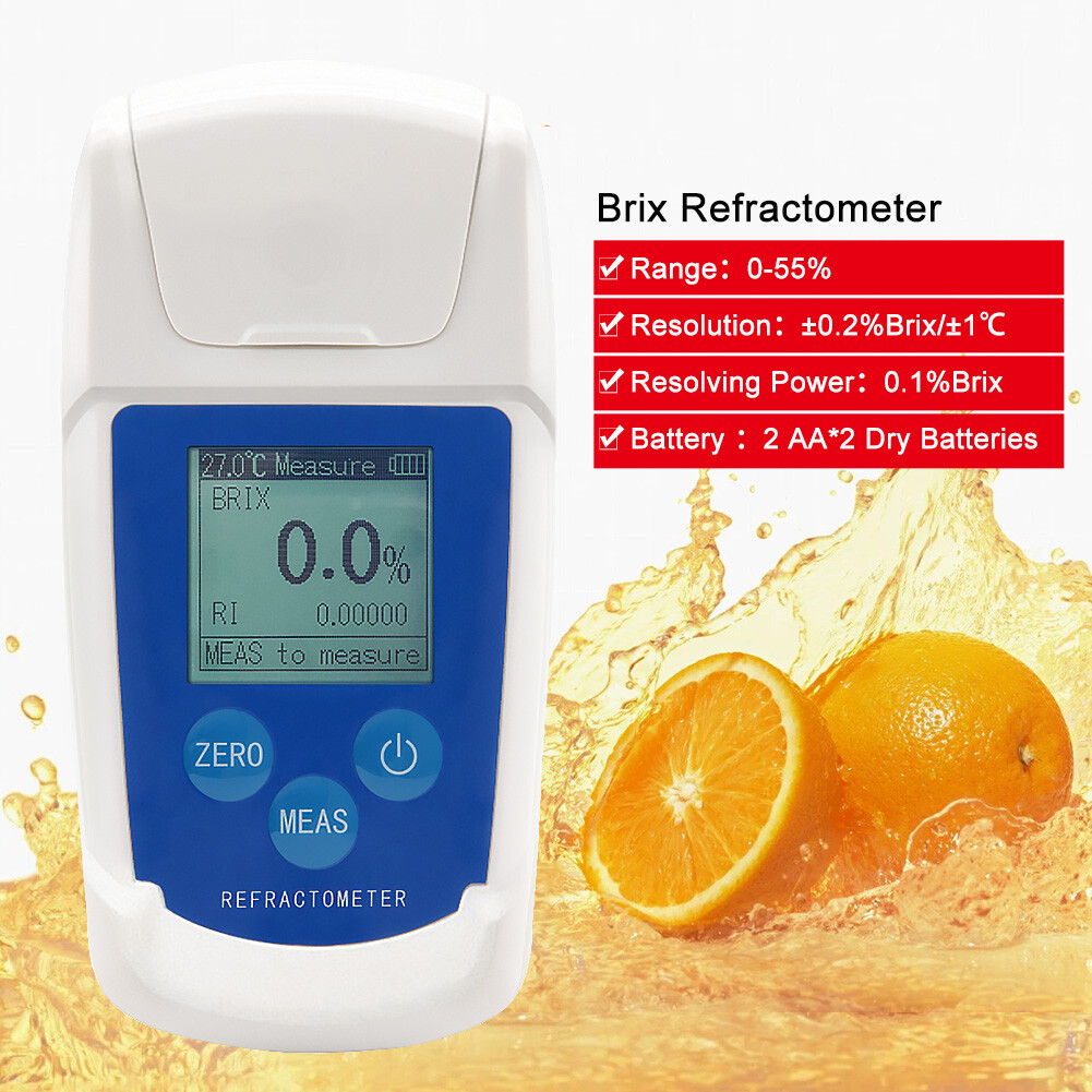 High 0-55% Digital Refractometer Meter Automatic S8S0