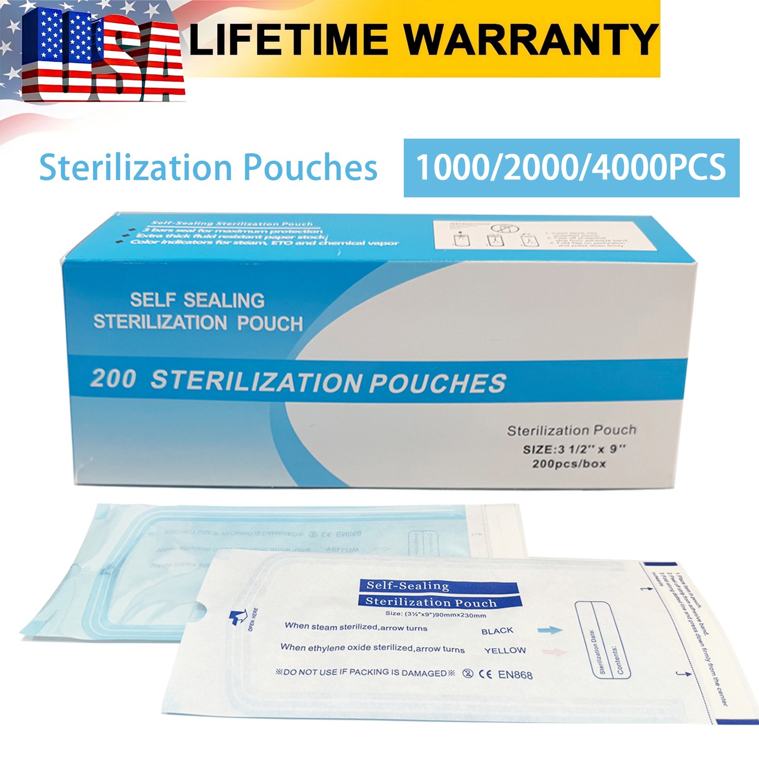 Dental Sterilization Pouches Sterilization Bag 1000-4000PCS Self Seal Pouches