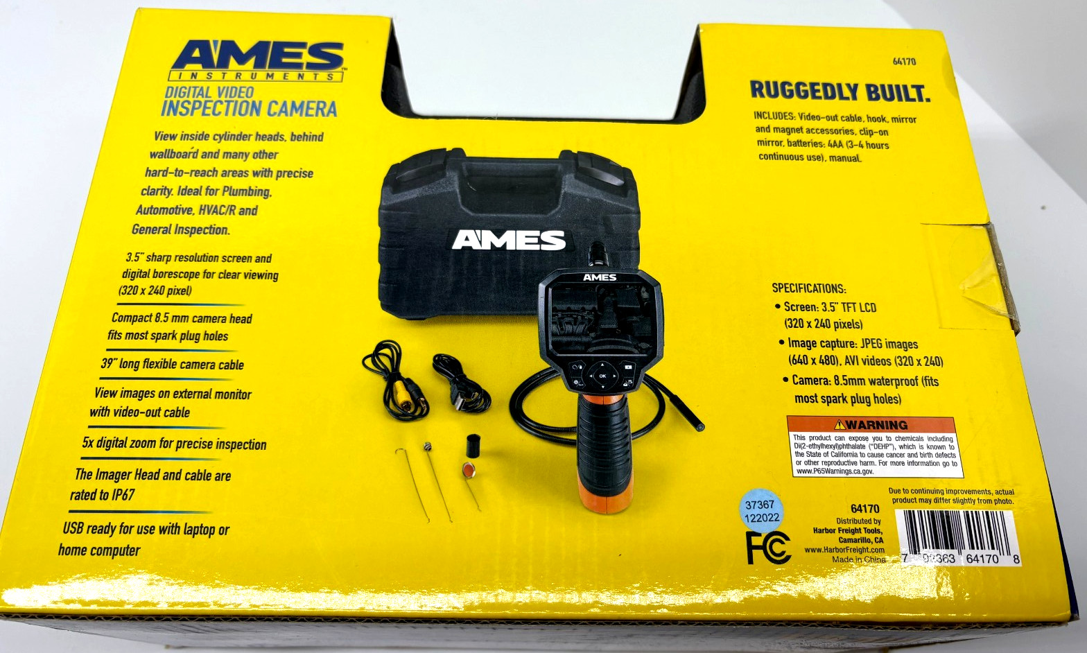 AMES INSTRUMENTS 64170 3.5" Digital Video Inspection Camera new
