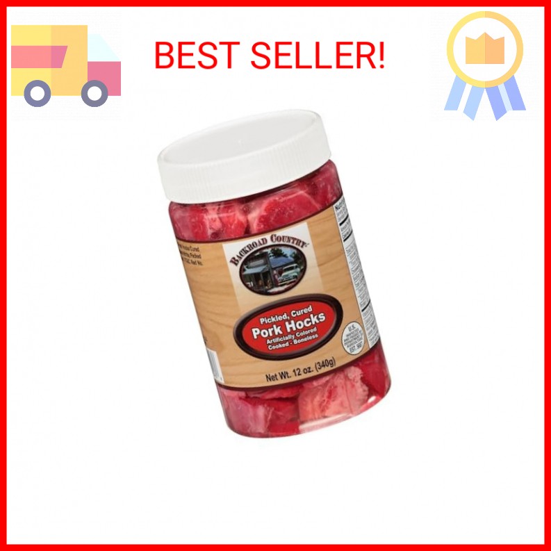 Backroad Country Fully Cooked Boneless USA Made Pickled Cured Pork Hocks, 12 oz