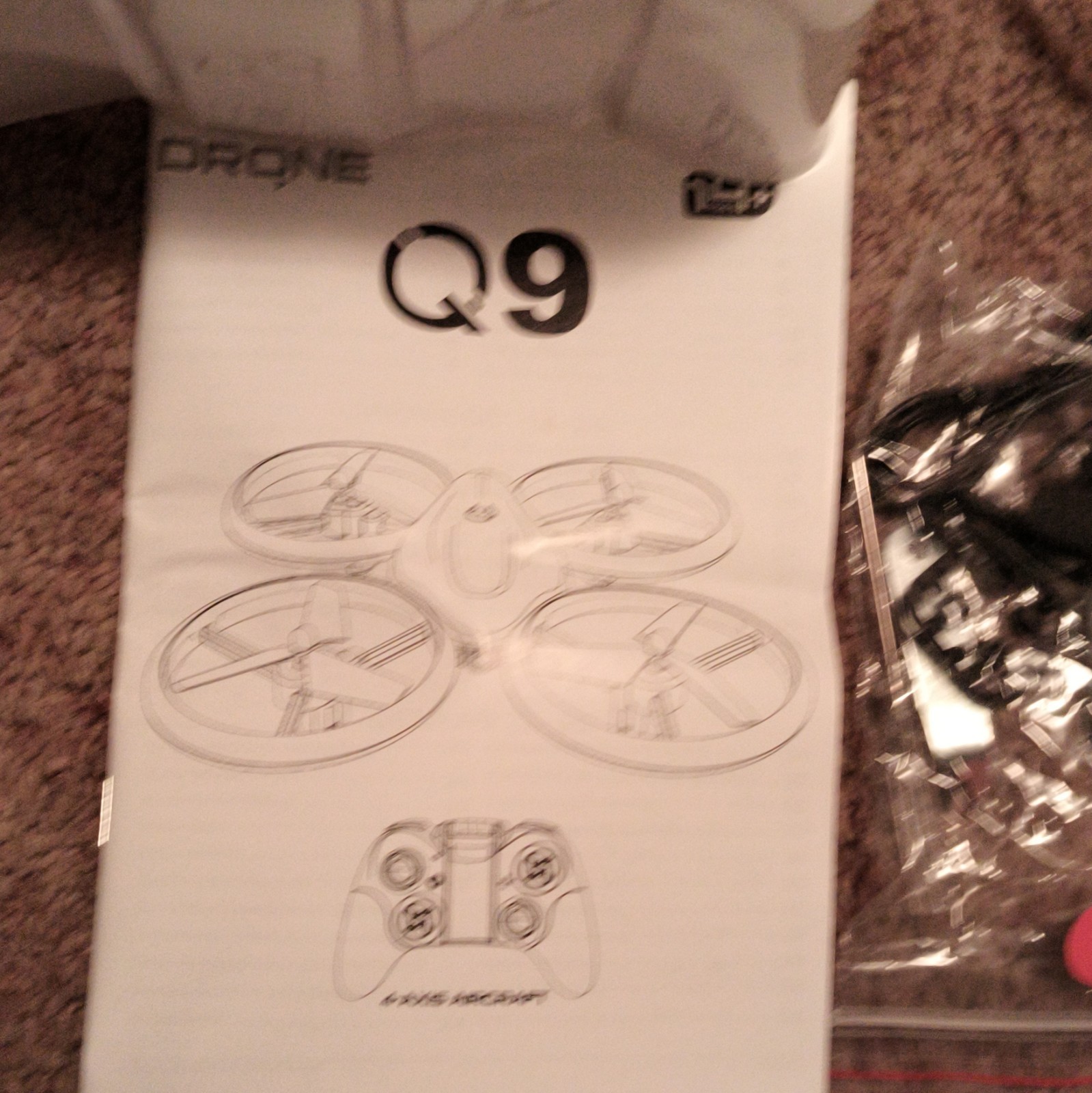 Q9 Mini RC Quadcopter Drone w/ Remote Controller, Extra Battery, USB Charger!!!!