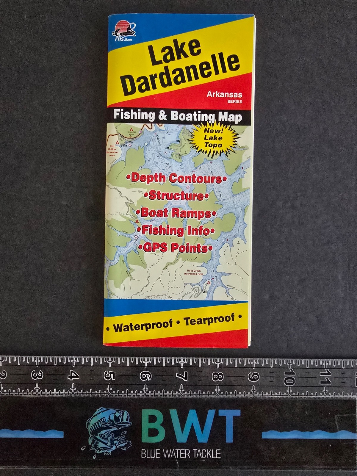 Lake Dardanelle - Lake Map *New* Fishing/Fishing House Decor