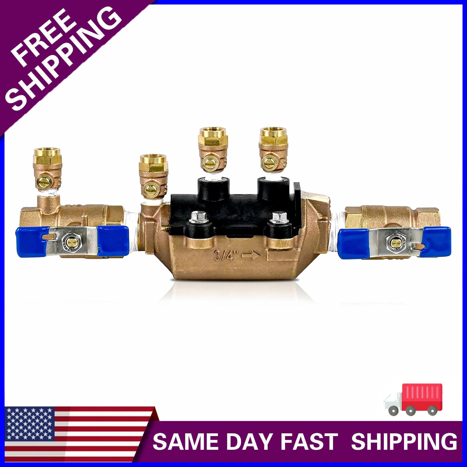 34-350 3/4" 350 Double Check Backflow Preventer 3/4 Backflow Double Check Valve