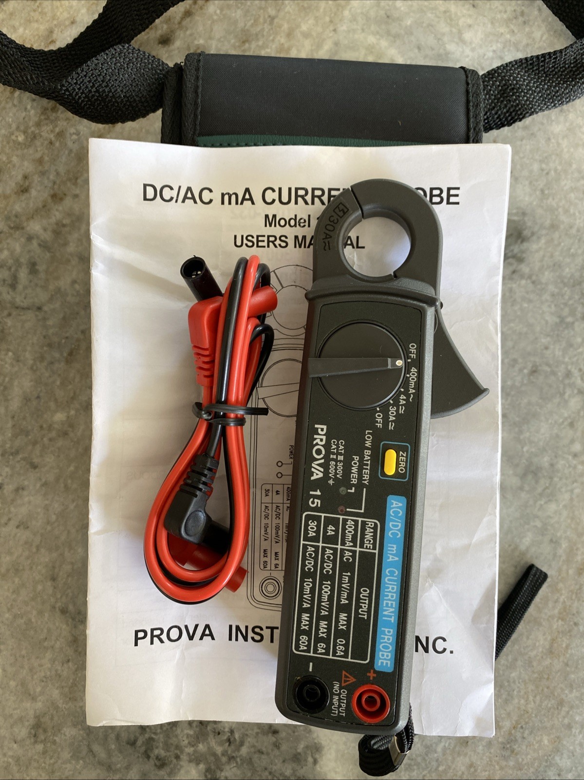 Prova DC/AC mA Current Probe Model 15